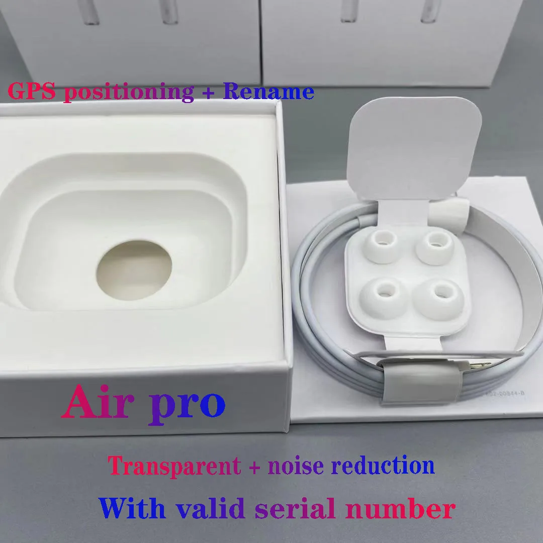 

10pcsTop Noise reduction transparent mode Air 3 H1 Chip Rename GPS Wireless Charging Bluetooth Headphones Pods 2 Pro AP2 AP3 Ear