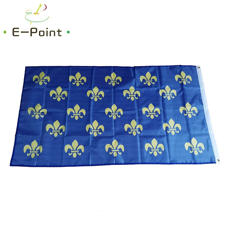 Флаг во французском королевском гербе до 1376 размер 2 фута * 3 (60*90 см) 5 футов (90*150