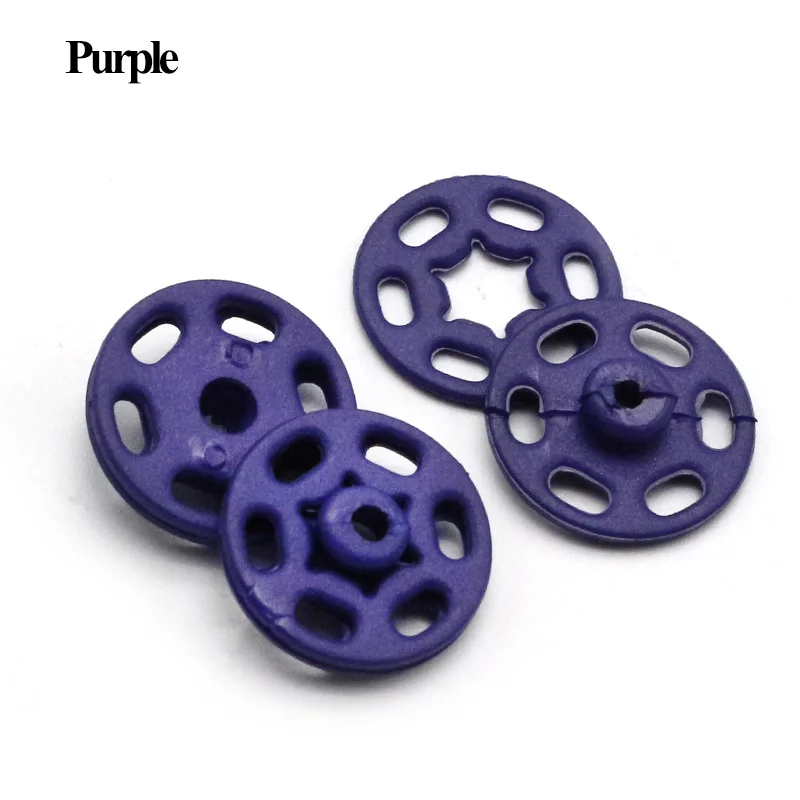 Purple 15 шт. 7 мм/10 мм/13 мм/15 мм/18 мм/21 мм маленькие абс пластиковые оснастки крепеж пресс-Кнопка шпильки Швейные аксессуары - Цвет: Purple