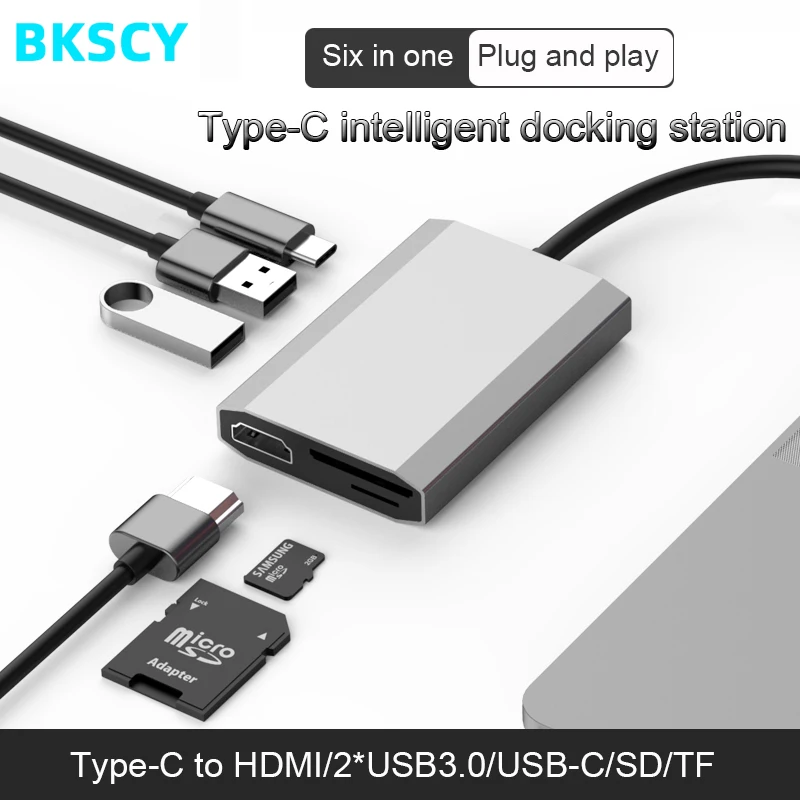 Адаптер BKSCY Type C для MacBook Samsung Galaxy S9/S8 Huawei P20 Pro|Кабели HDMI| |