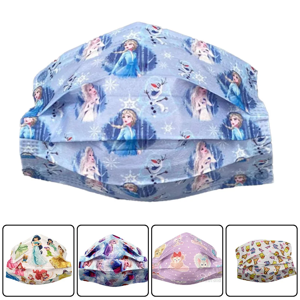 

50Pc Disney Disposable Adult Mouth Mask Child Cute Kawaii Breathable Fashion Women Anime Face Mask 3 Layers Filter Protective