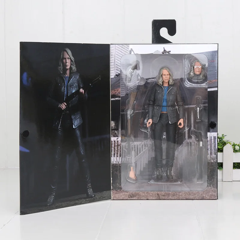 in box 18 см NECA Хэллоуин конечная Лори строд ПВХ фигурка Коллекционная модель игрушки кукла подарок - Цвет: in box