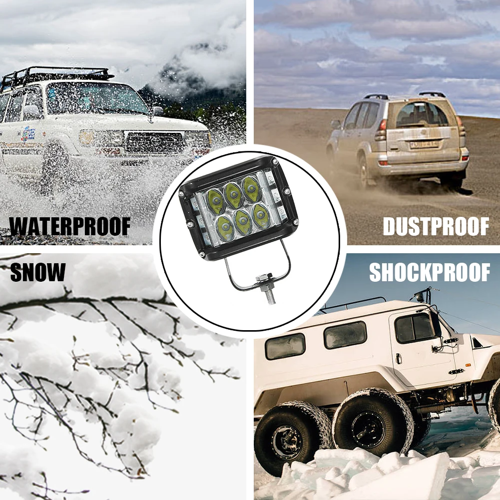 Светодиодсветильник лампа Стробоскоп 4 дюйма 12 В 90 Вт|Световая рейка/рабочее