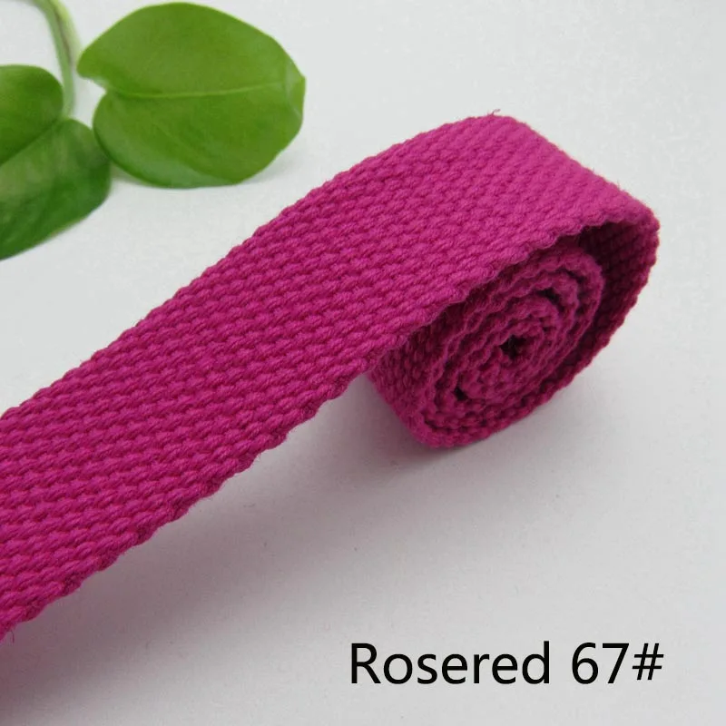 rosered 3 метра 50 мм толщиной 2 мм холст полиэфирная хлопчатобумажная тканая лента Этикетка Лента для сумок рюкзак ремень косой привязки ленты DIY шитье ремесло - Цвет: rosered