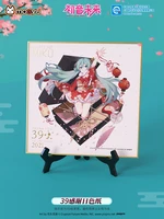 japanese anime miku poster print painting pad cartoon vocaloid color paper board black stand holder figure collection home decor