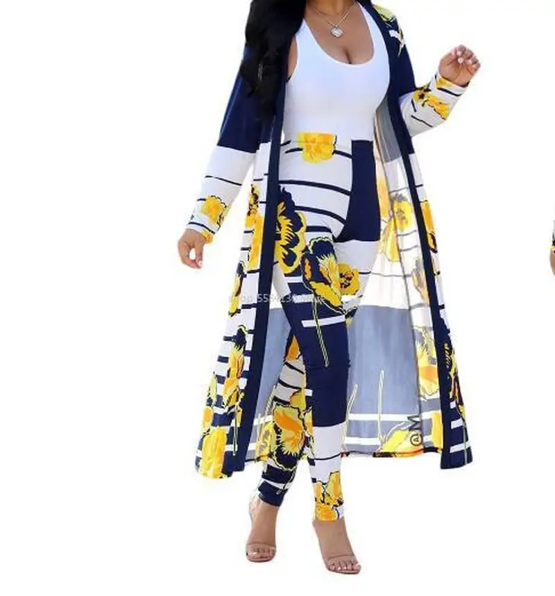 Синий желтый цветочный принт сексуальный комплект из двух предметов женский