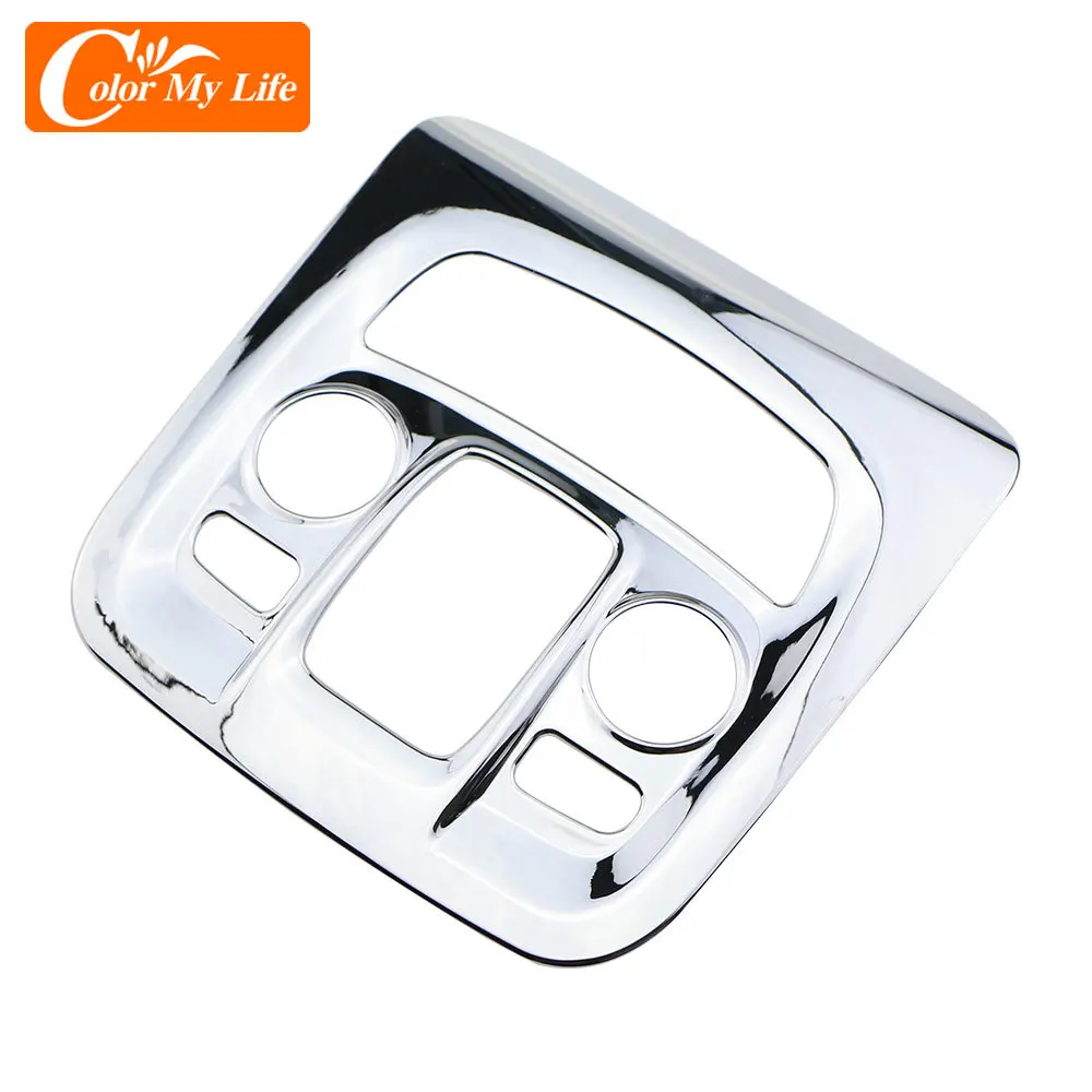 

Color My Life 2Pcs/Set ABS Chrome Reading Lights Panel Cover for Peugeot 2008 2014 2015 2016 2017 2018 Car Reading Lamps Trim