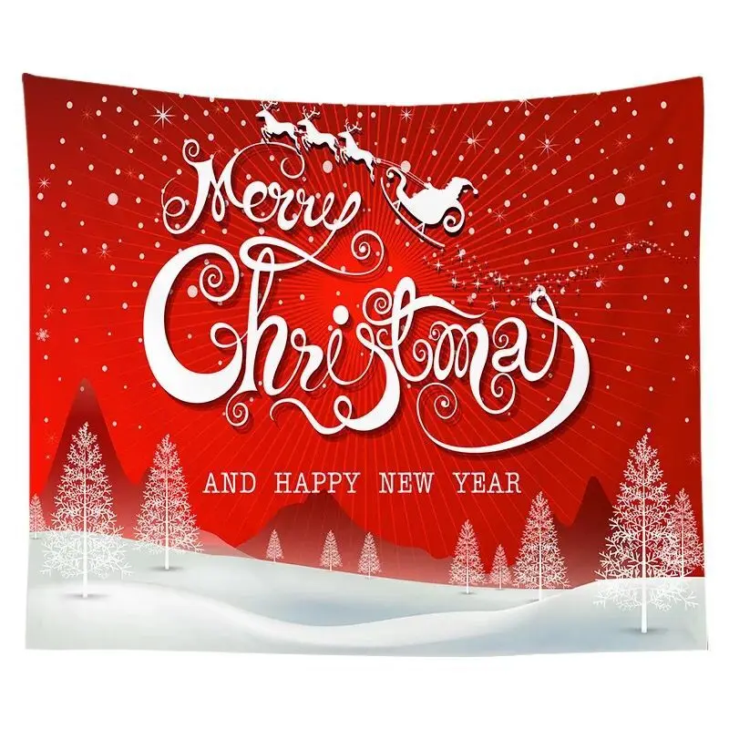 

Christmas Tapestry Bedroom Decoration Cloth Cartoon Letter Background Wall Beach Blanket Throw Bedspread Wall Decor