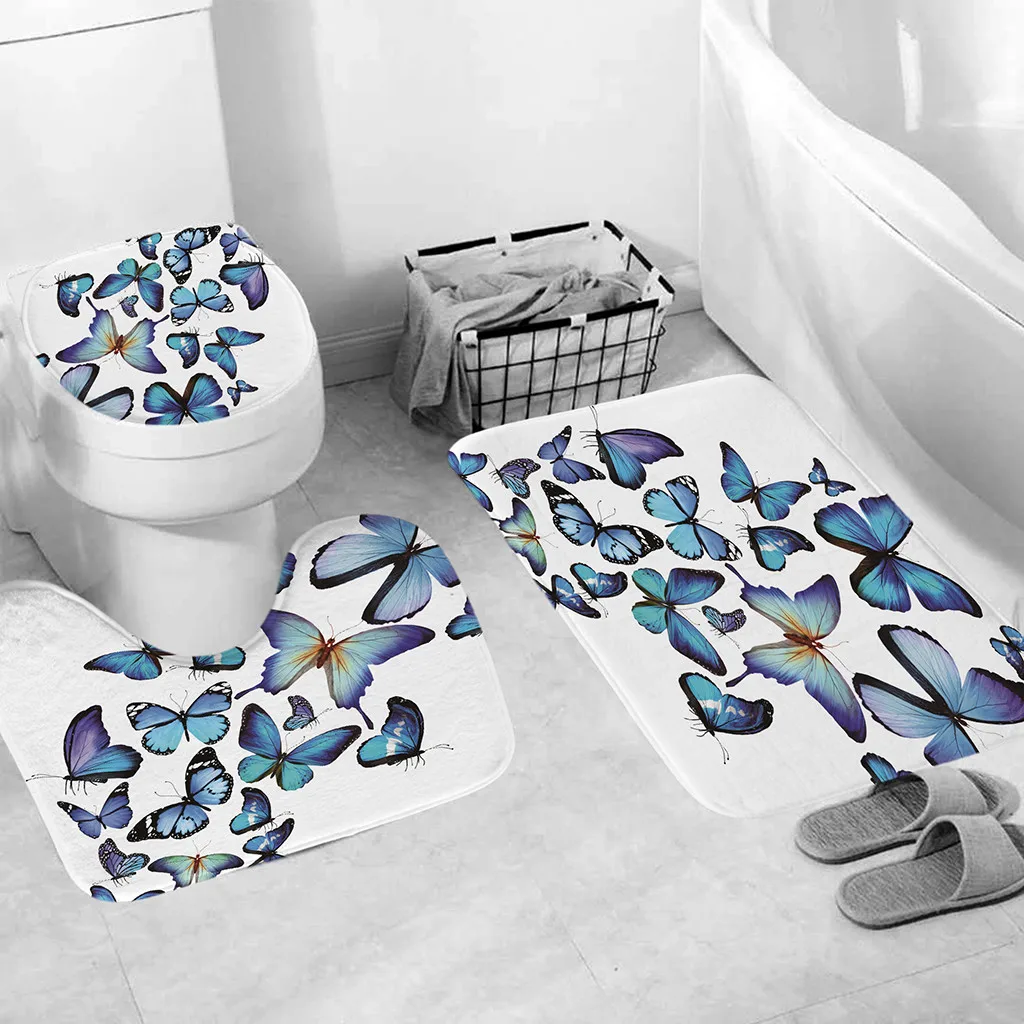 3 шт. чехол для унитаза нескользящий коврик ванной декор кухня противоскользящая