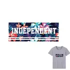 Термонаклейки с надписью цветы, 25 х10 см