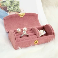 beauty travel box simple portable womens jewelry box earring stud earring small box jewelry box necklace pendant storage box