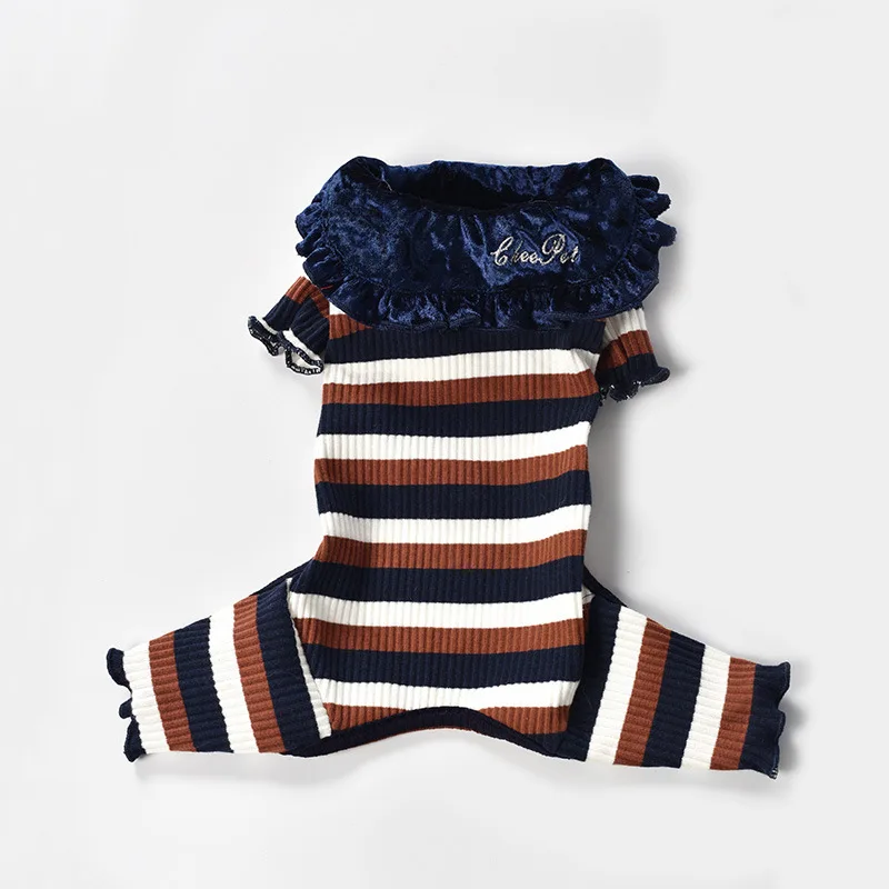 

New dog clothes four-legged clothes fighting teddy bear pet clothes autumn and winter one-piece cat clothes