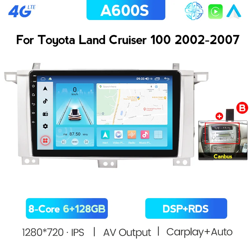 Автомагнитола NAVITREE мультимедийный видеоплеер 9 дюймов Android 10 0 Dvd для Toyota Land Cruiser LC