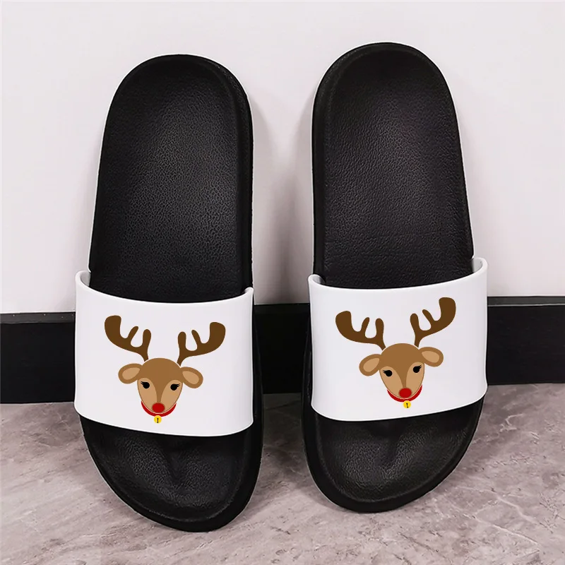 

Thick Women Slippers Christmas deer Indoor Shoes Lady Bathroom Slides Anti-slip Beach Sandal Floor home Slipper female Shoes