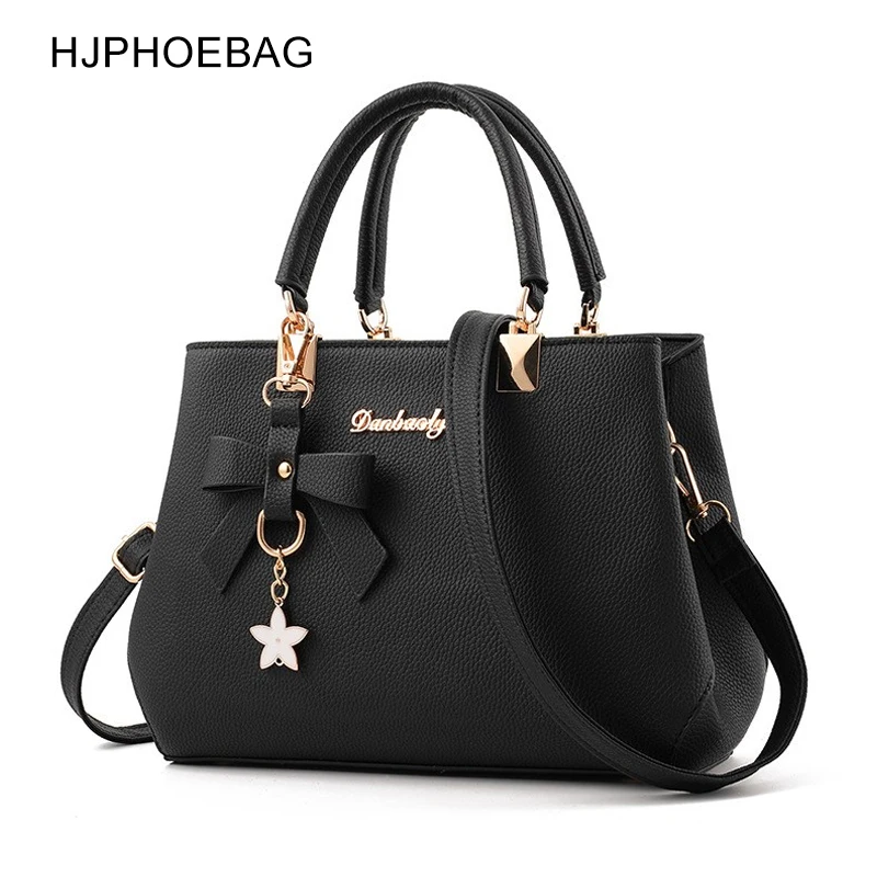 

HJPHOEBAG brand women hardware ornaments solid totes handbag high quality casual crossbody messenger shoulder bags YC318