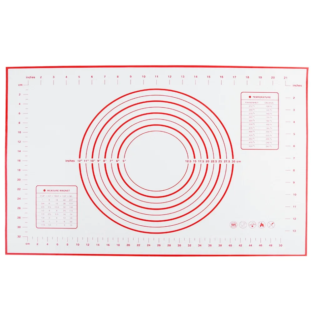 60*40 см настольные силиконовые коврики для выпечки раскатка теста и режущий