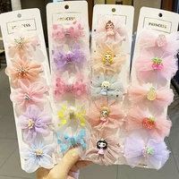 5pcsset new fashion 2021 hair accessories for children bows flower hair clips girls cute sweet hairpin pretty princess headwear