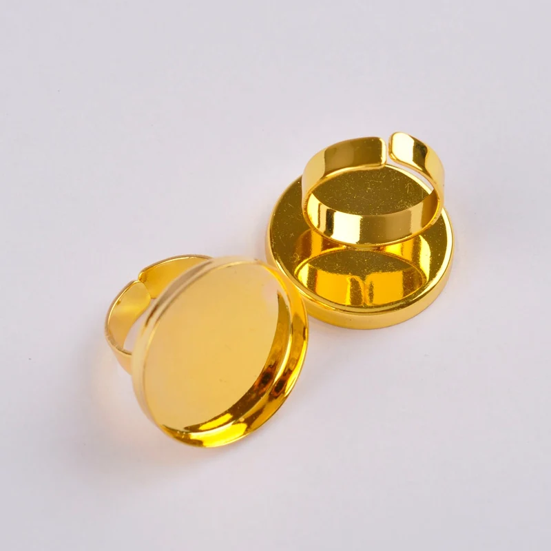 100 шт 25 мм пустое кольцо база кабошон настройки ободок фурнитура для изготовления