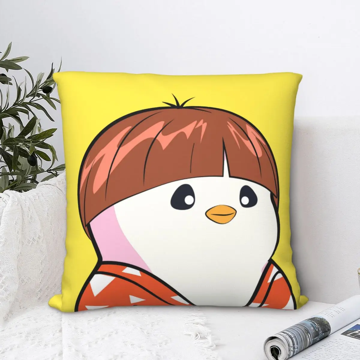 

Короткие волосы чехол для подушки из полиэстера Pudgy Penguins Art для Декор для дома или для автомобиля дышащие декорации Cojines