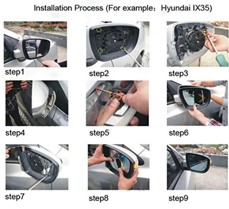 Зеркало заднего вида индикатор поворота светильник автомобильные аксессуары
