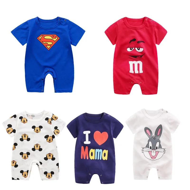 Комбинезон для новорожденных с коротким рукавом и Микки |
