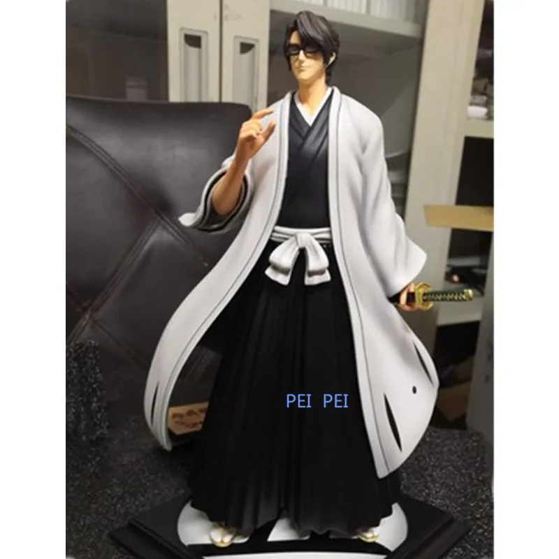 Аниме отбеливатель статуя Aizen Sousuke Gotei 13 Смола GK полная длина Портрет Фигурка Коллекционная модель игрушечная коробка Q1039