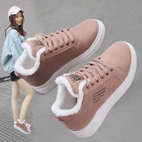 winter brand women shoes warm fur plush lady casual shoes lace up fashion sneakers zapatillas mujer platform snow boots mujer