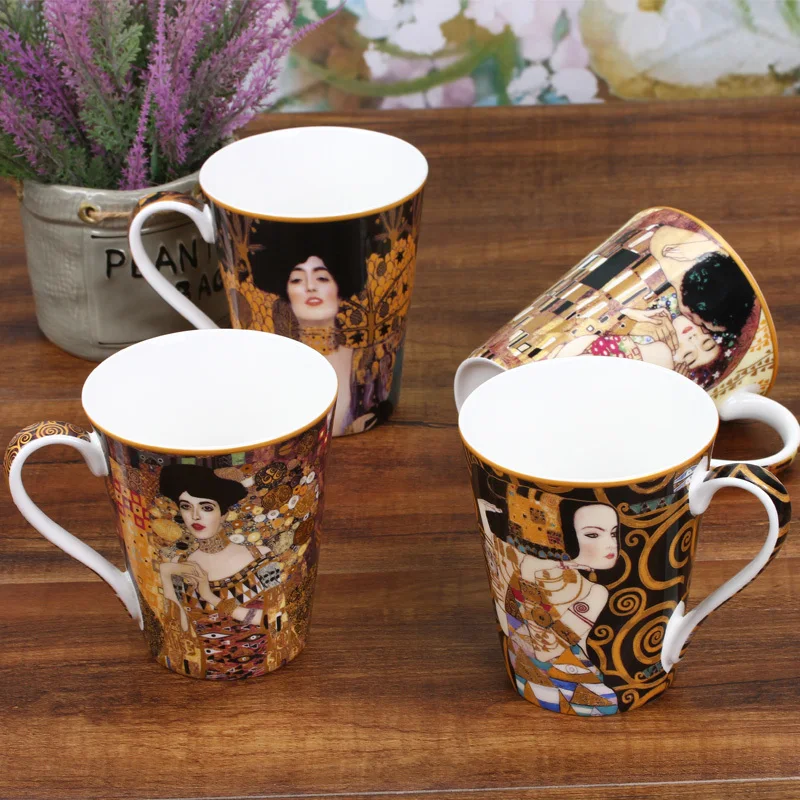 Креативная кружка из костяного фарфора большая емкость простая пара