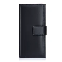 comforskin luxurious 100 genuine leather business card wallet for male large capacity long style men purse man hasp wallet
