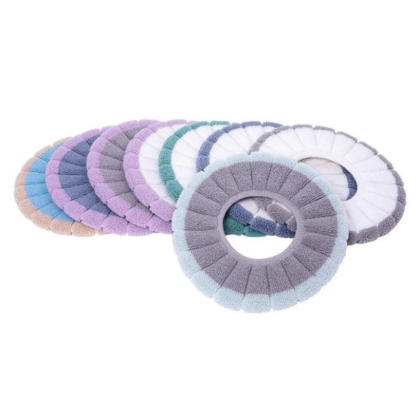 Универсальное теплое мягкое моющееся сиденье для унитаза Чехол коврик набор