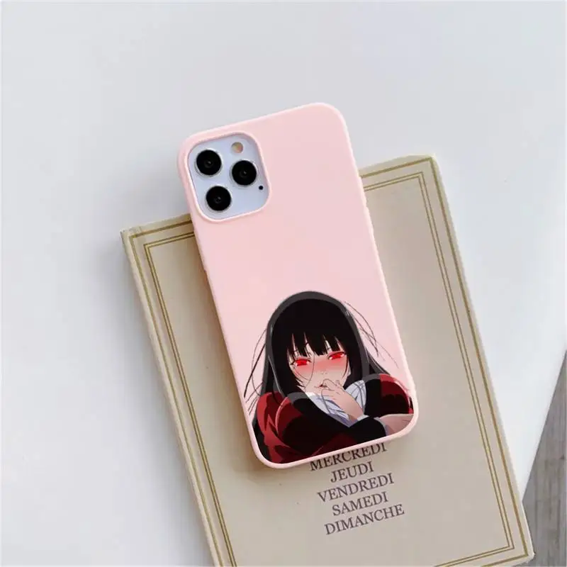 

Kakegurui Jabami Yumeko Phone Case Pink Candy Color for iPhone 11 12 mini pro XS MAX 8 7 6 6S Plus X SE 2020 XR