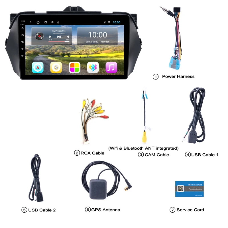 Автомобильный dvd-плеер 2G RAM Android 10 для SUZUKI Alivio/CIAZ 2014-2018 9 дюймов gps-навигация радио
