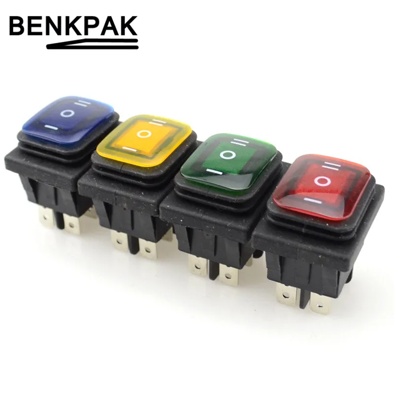 1 шт. Led 12В водонепроницаемый 6pin ВКЛ-ВЫКЛ-ВКЛ Погода пакет лодка кулисный