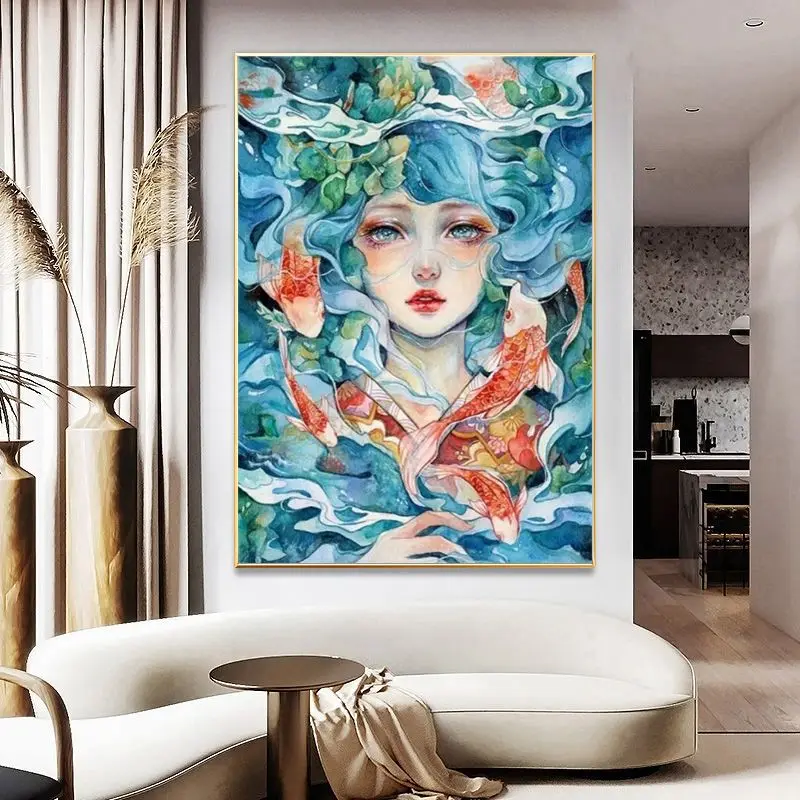 Набор для вышивки крестиком 11CT сделай сам морская красота точная печать рыбок