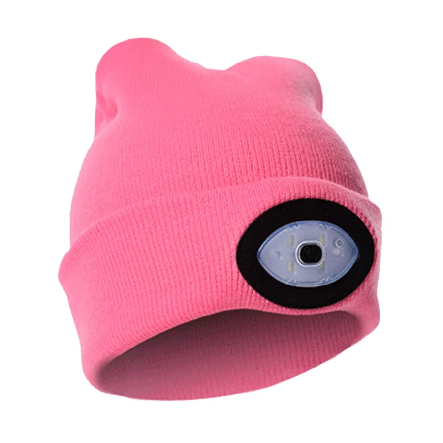 Осенне зимняя Шапка бини со светодиодной подсветкой и USB портом|Беговые кепки| |