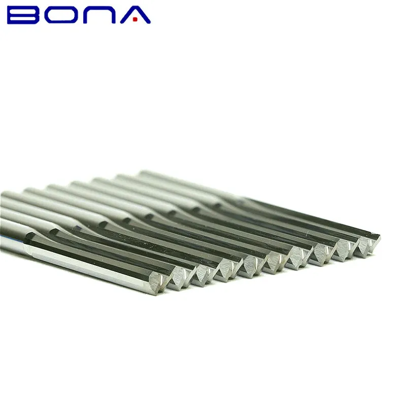

10pcs 3.175*17mm two straight flutes carbide end mill 3.175, woodworking bits, 2D engraving cutting on PVC, acryl, plywood