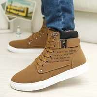 autumn and winter cotton shoes high top mens shoes leisure warm plush canvas fashionable ankle boots comfortable sports shoes