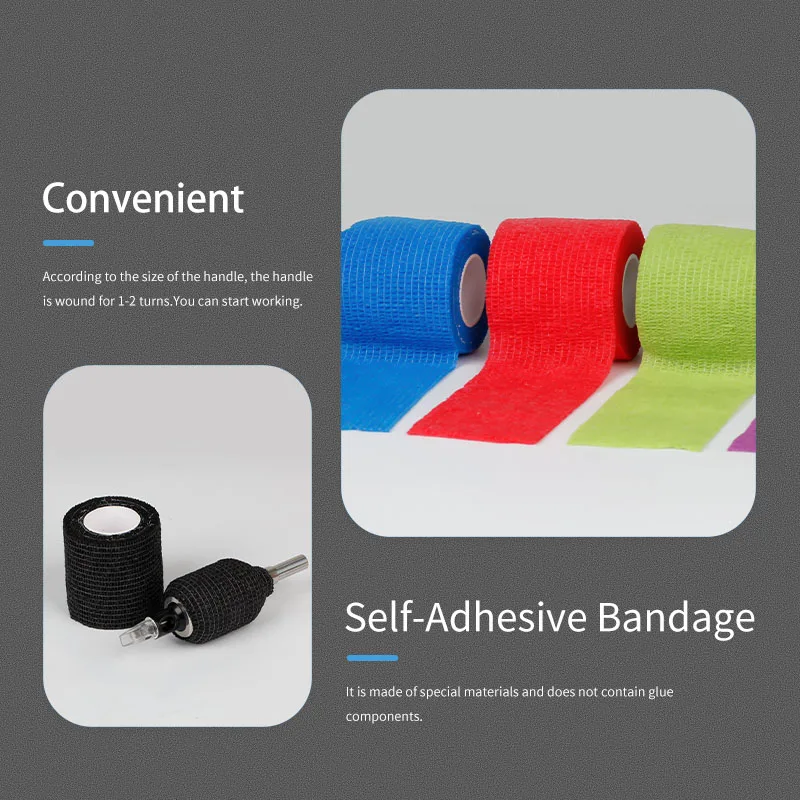 Высококачественные товары для татуировок когезивные одноразовые тату ручки 10