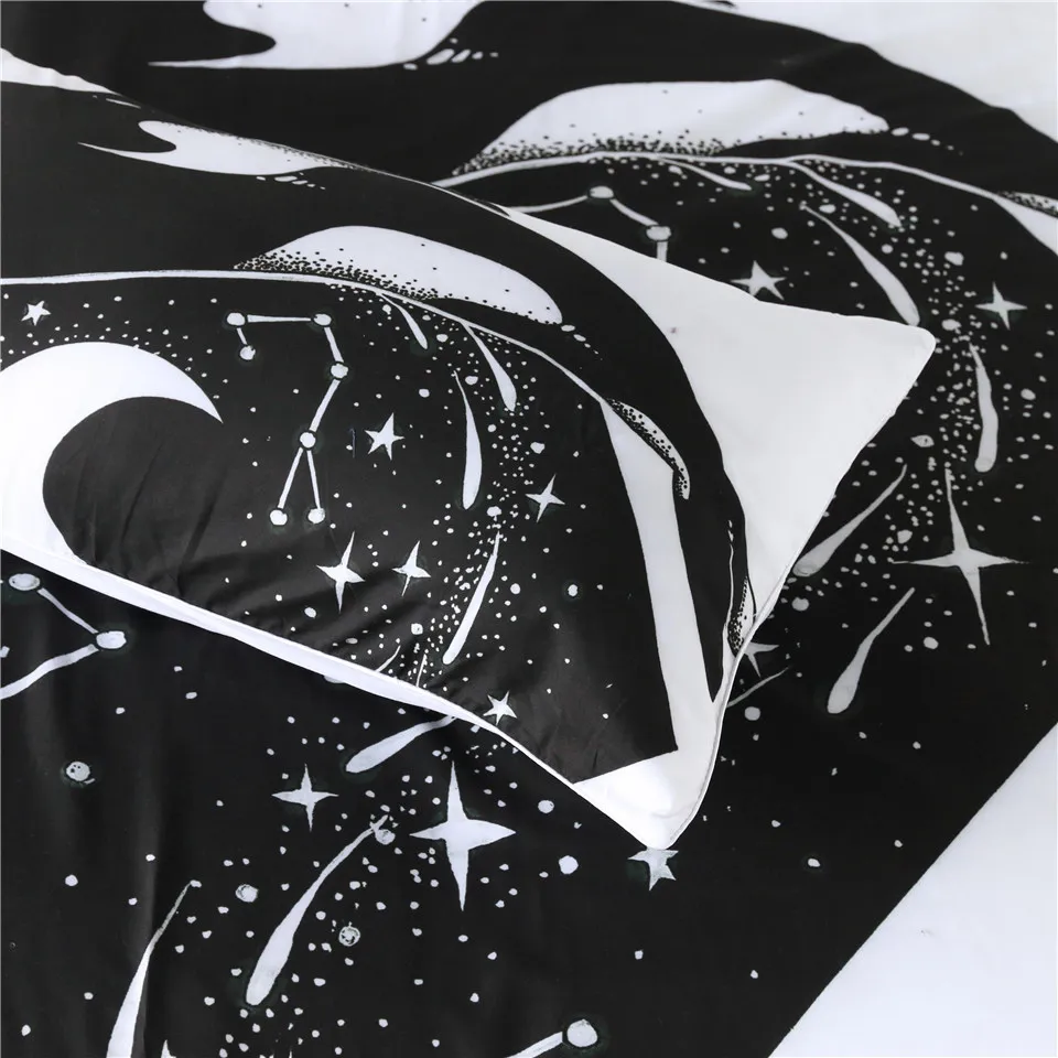 Orca by Pixie Cold Art комплект постельного белья аниамл КИТ пододеяльник галактика Созвездие Луна постельный комплект Метеор Белый Черный покрывала 3 шт