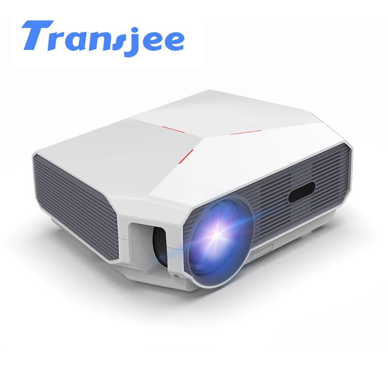 TRANSJEE Full HD проектор для телефона 4K 3800 люмен WIFI Android 6 01 светодиодный домашний