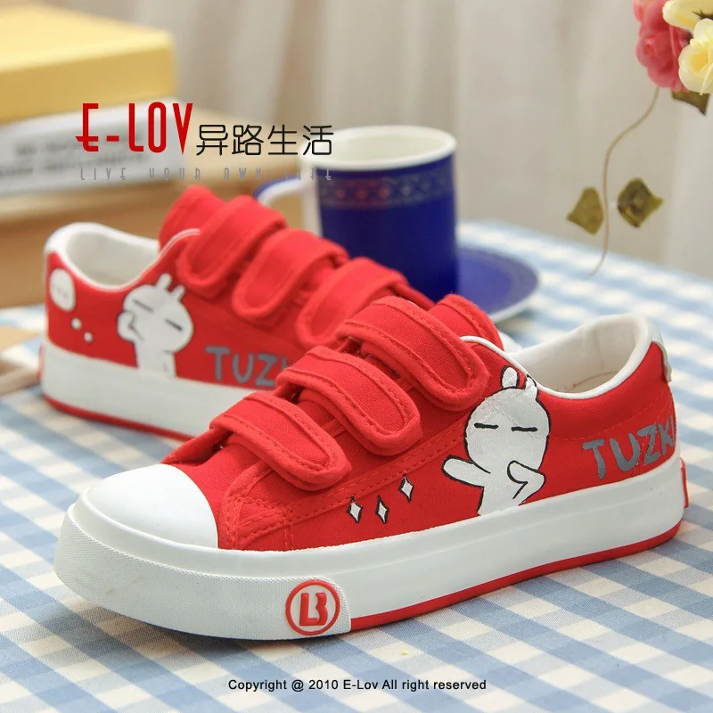 Парусиновая обувь для мальчиков и девочек Расписанные вручную Мультфильмы