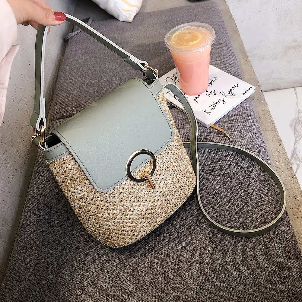 Небольшая соломенная сумки мешки для Для женщин 2020 лето через плечо девушек