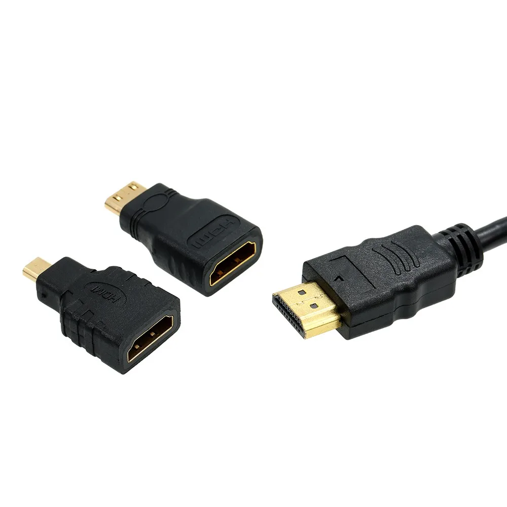 3 в 1 кабель HDMI папа к мужчине провод + микро HD адаптер мини 5 м|Кабели HDMI| |