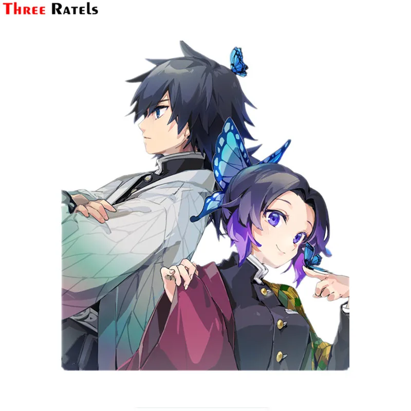 

Автомобильная наклейка на лобовое стекло Three Ratels F574 Tomioka Giyuu Kimetsu No Yaiba, наклейка для Macbook