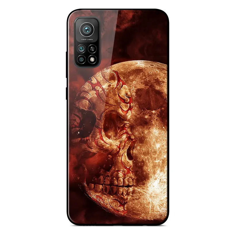 

For Xiaomi Mi 10T 5G Case Painted Tempered Glass Hard Protection Back Cover For Xiaomi Mi 10T Pro 5G Redmi K30S Silicone Bumper