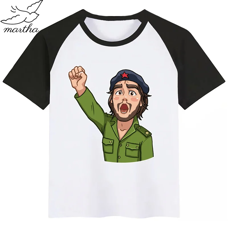 Ernesto/Guevara детская футболка для маленьких мальчиков модная с короткими рукавами