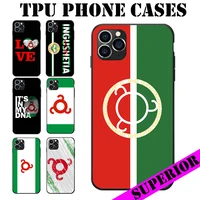 for iphone 12 mini 6 7 8 s xr x plus 11 pro max se2 ingushetia flag coat of arms heart map love heart theme soft tpu phone cases
