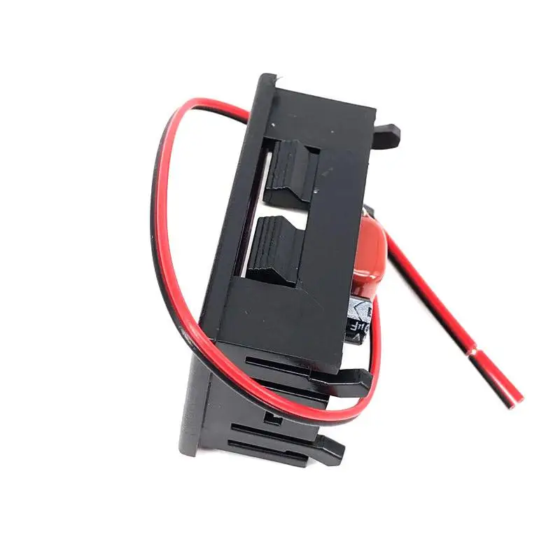 Цифровой вольтметр измеритель напряжения с 2-мя проводами красный зеленый синий