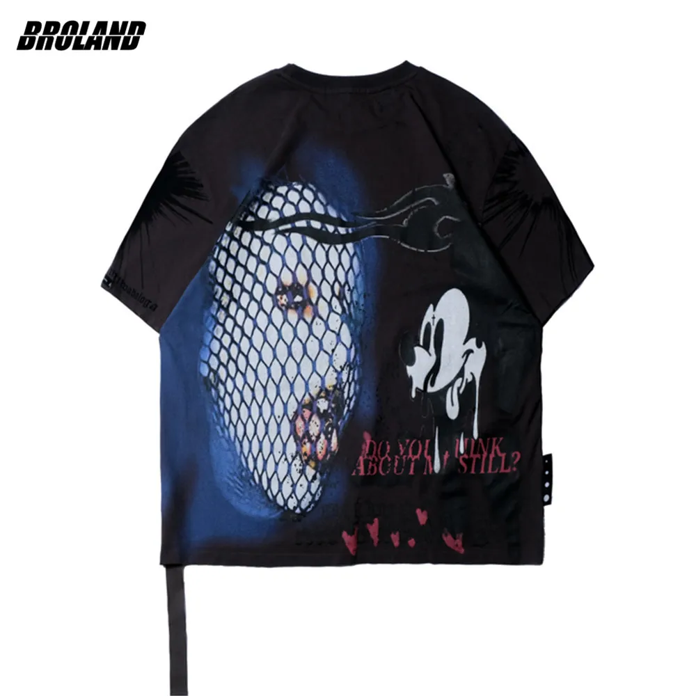 

Men's T-shirt 2021 New Summer Short Sleeve Printed Tee Hip Hop Oversized Cotton Casual Harajuku Streetwear Top Tshirts Clothing