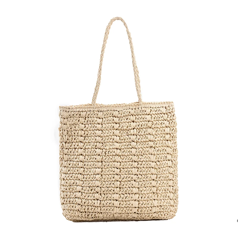 

Summer Hand-woven Women's Shoulder Handbag Bohemian 2021 Straw Beach Totes Lady Travel Shopper Weaving Shopping Bags